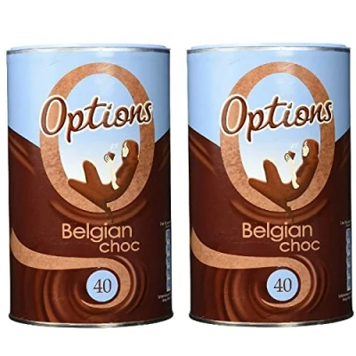Image of Option Belgian Choc O Lait Luxury Instant Hot Chocolate Drink with Sugar 2x825g