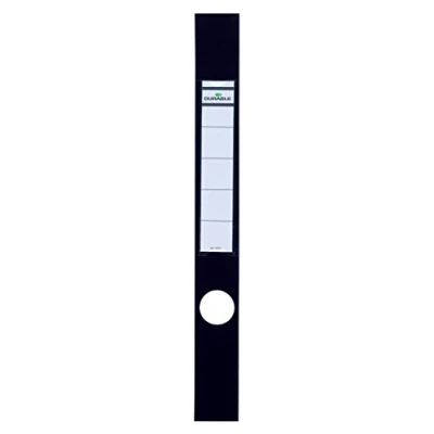 Image of Durable 809101 Ordofix Lever Arch Spine Labels 40 x 390 mm Black (Pack of 10)