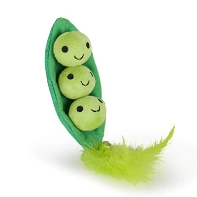 Image of Petface Peas in a Pod Feather and Bell Plush Cat Toy