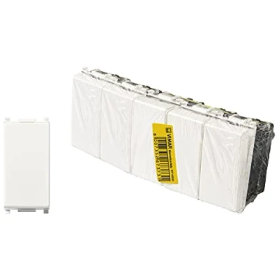 Image of Vimar 0T14000 Plana Switch 1P 10 AX 250 V , 5 Pieces, illuminable (Signal Unit not Supplied), Replaceable Button