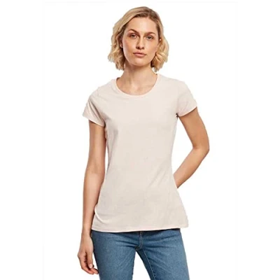 Image of Build Your Brand Women&#039;s Ladies Basic tee T Shirt, Pink, XXXL