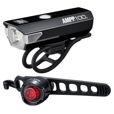 Image of Cateye AMPP 100 &amp; ORB Rechargeable Bike Light Set
