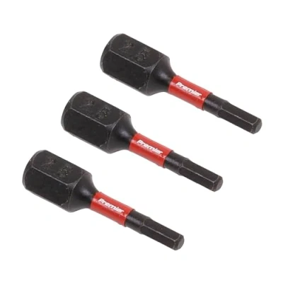 Image of Sealey Premier Hex 2.5mm Impact Power Tool Bits 25mm 3pc