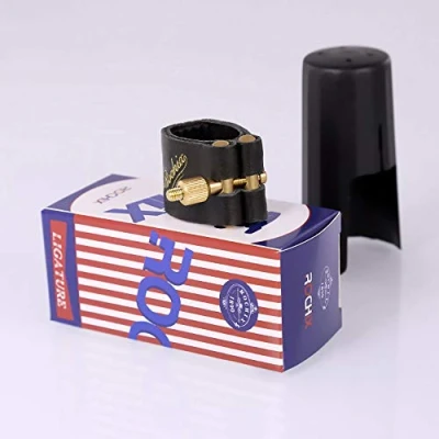Image of Rochix Genuine Leather Ligature and Plastic Cap for Bb Clarinet