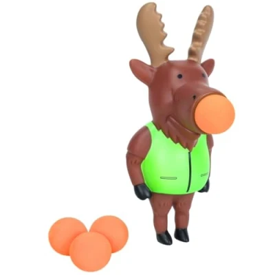 Image of Zing Popper Toy Launches Foam Balls Up to 20 Feet Fun Indoor and Outdoor Game for Kids Includes 4 (Moose)