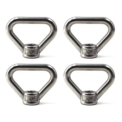 Image of M10 Lifting Eye Nut Ring Triangle Shape Thread 304 Stainless Steel Pack of 4