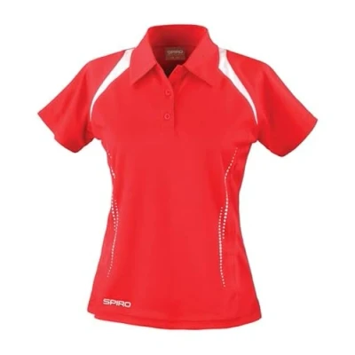 Image of Spiro S177F Ladies Team Spirit Polo Shirt Red/White M