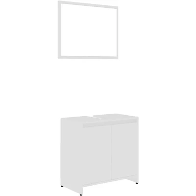 Image of vidaXL Bathroom Furniture Set White Engineered Wood