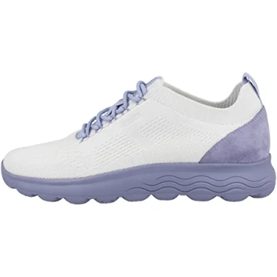Image of Geox D Spherica Sneaker, Off White Lt Violet, 6 UK