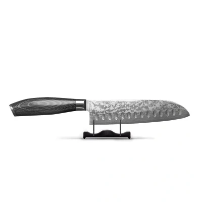 Image of Shinrai Japan Damask Pakka Wood Santoku 18 cm