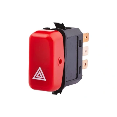 Image of 0055459224, 0075453824, A0055459224, A0075453824 Switch, hazard light HELLA 6HH 004 175 021 24V with bulb