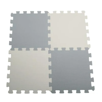 Image of Charlies Grey &amp; White Interlocking Floor Mats 16 Pack
