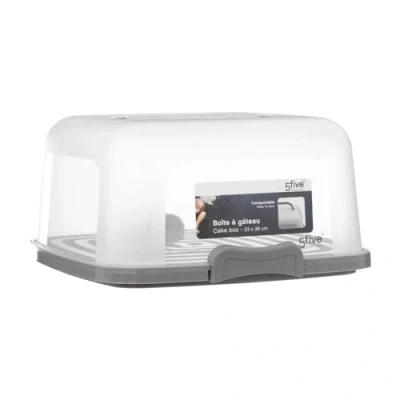 Image of JJA FIVE23 189336 Square Cake Box 33 x 36 cm Polypropylene, Stainless Steel