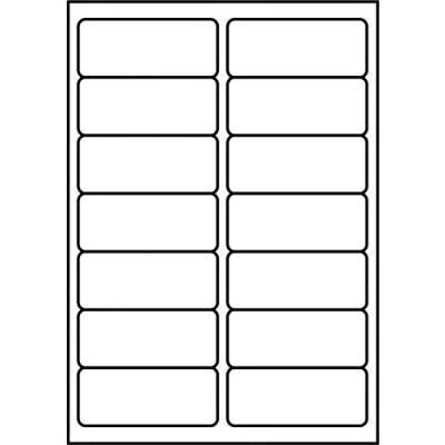 Image of SmithPackaging A4 Self Adhesive Address Labels, 14 Label Per Sheet, 100 Sheets, 99.1 x 38.1mm 1400 Labels
