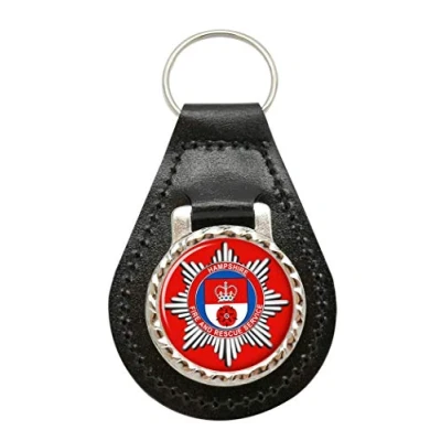 Image of Hampshire Fire and Rescue Service Leather Key Fob