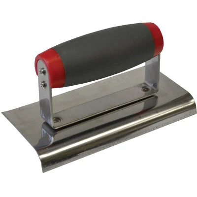 Image of Faithfull Edging Trowel Soft Grip Handle 6 x 3in FAISGTEDGESS