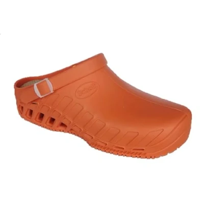 Image of Scholl Women&#039;s Clog Evo Health Care Professional Shoe, Orange, 5 UK