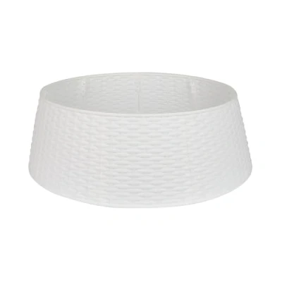 Image of White Rattan Christmas Tree Skirt (Large)