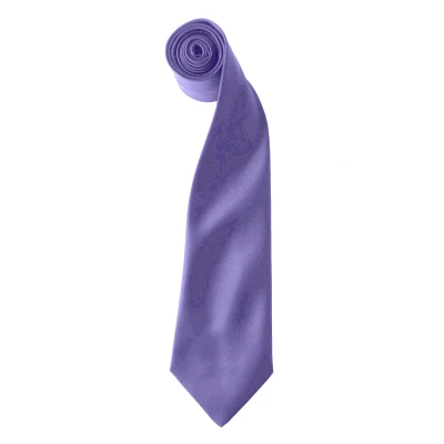 Image of Premier Colours Mens Satin Clip Tie (Pack of 2) (Purple) One Size