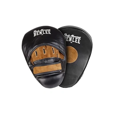 Image of BENLEE Rocky Marciano Unisex Adult MOORE Leather Trainer Hook&amp;Jab Pads, Black, One Size