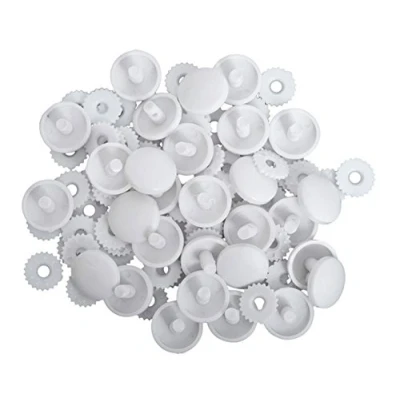 Image of Hemline Self Cover Buttons Shells Trims Plastic Top 22mm No Sewing Or Tool Required Pack of 25