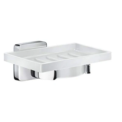 Image of Smedbo Ice Holder with Soap Dish, Porcelain, Polished Chrome