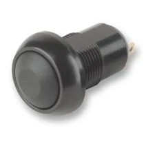 Image of IPR1SAD2 APEM Black Latching 12mm Push Button Switch SPST On Off IP67 Industrial Professional