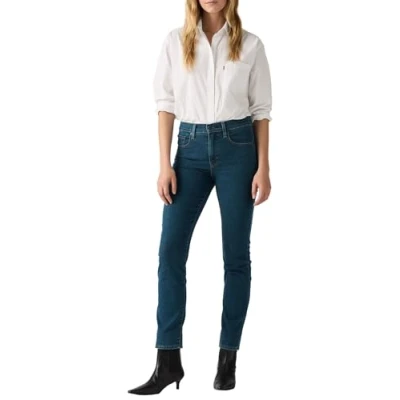 Image of Levi&#039;s Women&#039;s 724 High Rise Straight Jeans, Torn Ball Gown, 33 W/30 L