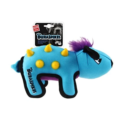 Image of GiGwi Duraspikes Extra Durable Dog Toy Light Blue Rabbit Interactive Chew for Tough Chewers