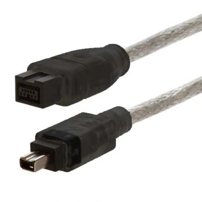 Image of AAA PRODUCTS HIGH GRADE FireWire/ILINK/DV/IEEE 1394 Cable Works with Mac &amp; PC Fully Moulded End Connector For Camera, Camcorder, External Drive, Docking Station and more (4 pin 9 pin)