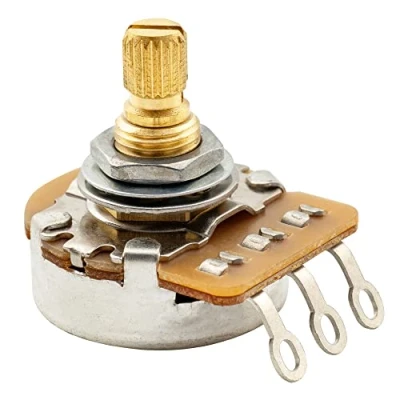 Image of Musiclily Pro HD B250K Full Brass Metric Coarse 18 Spline Split Short Shaft Pot Linear Taper Potentiometer for Electric Guitar Bass