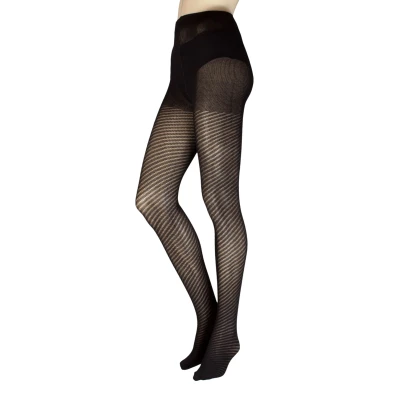 Image of Women&#039;s 1 Pair Charnos Spiral Pelerine Tights Black S M