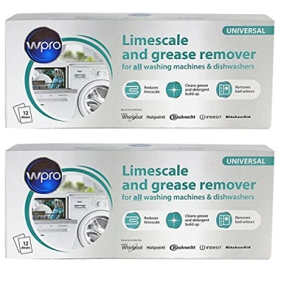Image of Indesit Washing Machine 3in1 Limescale Descaler &amp; Detergent Remover 24 x 50g Sachets (2 Packs)