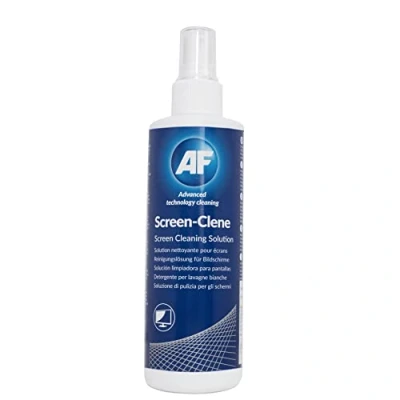 Image of AF Screen Cleaner Spray 250ml Cleaning Solution For Mobile Phones, TV&#039;s, Laptops, Monitors, LED, LCD, Plasma &amp; Tablets, Clear,