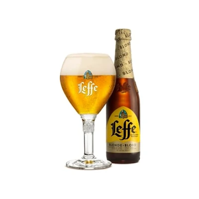 Image of Leffe Blonde Belgium Abbey Beer 24x 330 ml Bottles