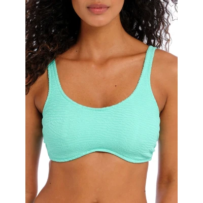 Image of Ibiza Waves Bandeau Bikini Top Frozen Blue 30FF