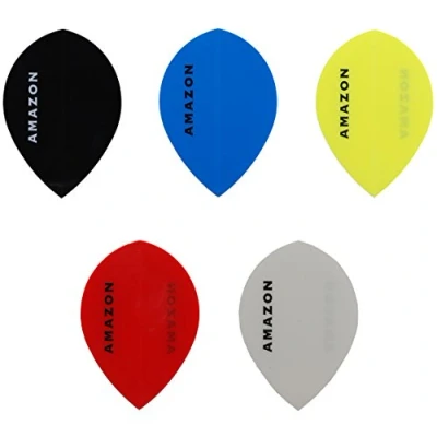 Image of Bullydarts Amazon Pear Shaped Dart Flights (Red, 5 Sets)