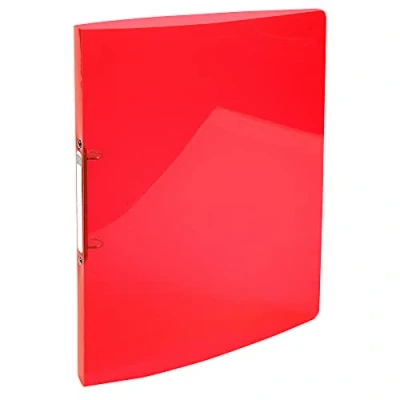 Image of Exacompta Ref. 54675E Iderama flexible PP binder 2 round rings, diameter 15 mm Spine 20 External dimensions: 32 x 25 cm A4 file format Colour: red
