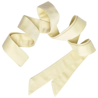 Image of Maya Deluxe Women&#039;s Belt Ladies Satin Sash Waist Tie Ribbon Bow Accessory for Bridesmaids Bridal Wedding Prom Evening Occasion, Lemon, S M