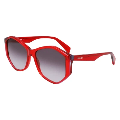 Image of LIU JO Sunglasses, Women&#039;s, Size: 57, Red