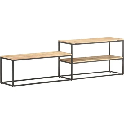 Image of vidaXL TV Cabinet 180x30x50 cm Rough Mango Wood