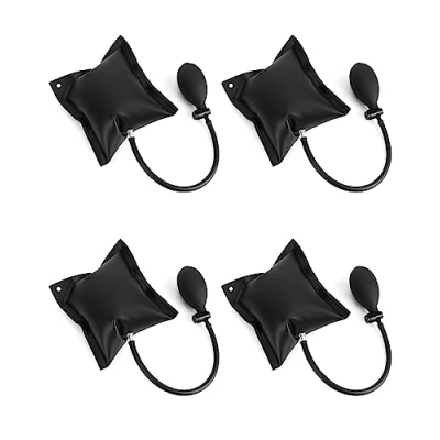 Image of QWORK 4 Pack Air Wedge Pump Wedge, Inflatable Lifting Cushion for Door Window Installation and Car Repair
