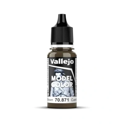 Image of Vallejo Model Color 17 ml Acrylic Paint Leather Brown