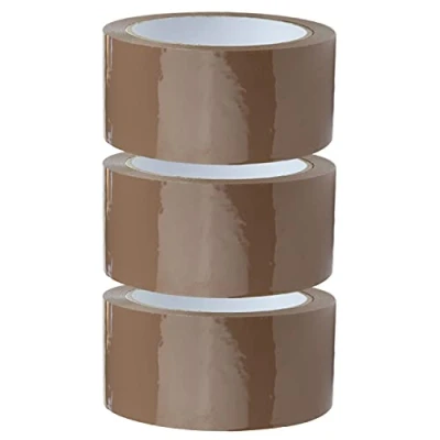 Image of Crimson Starfish 3 x Brown Packaging Tape Rolls 48mm 66m for Packing Parcels, Boxes, Postage, Moving House Adhesive Parcel &amp; Clear Out Essentials