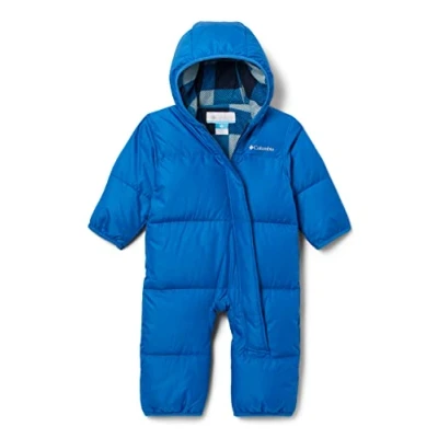 Image of Columbia Unisex Kids Snuggly Bunny Bunting, Snowsuit Romper, Bright Indigo, Size 3/6