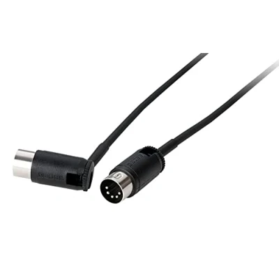 Image of BOSS Bmidi Pb2 Space Saving Midi Cable with Multi Directional Connectors, Perfect for Pedalboards And All Applications, Black, 2ft/60cm
