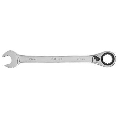 Image of NEO TOOLS Ratchet Combination Spanner Straight Chrome Vanadium Steel (CRV) 72 Teeth with clockwise and Anti Rotation Lever Special Tool Finish Mirror Polished