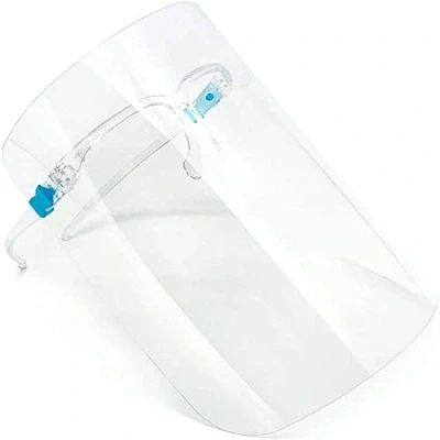 Image of Luebel Pack Of 10 Full Face Protector Shield Visor with Glasses Frame Light Weight Splash Shield. Comfortable Business Visors Cases Exclusive Transparent For Anti Fog UK Seller