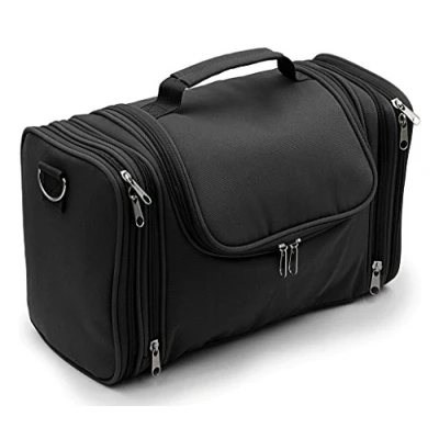 Image of IGNPION Large Wash Bag Hanging Toiletry Make Up for Business Travel and Home Storage (Black)