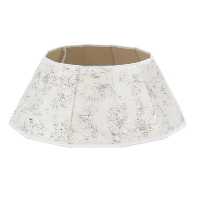 Image of Christmas Village 68cm Velvet Tree Skirt Luxury Foldable Design, Fits Up to 66cm Stand, Festive Holiday Decoration (Silver)